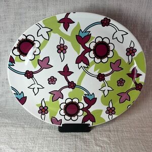Vintage Ikea Midsommar Pattern Floral Ceramic Serving Platter 14.75"X12.5" Plate